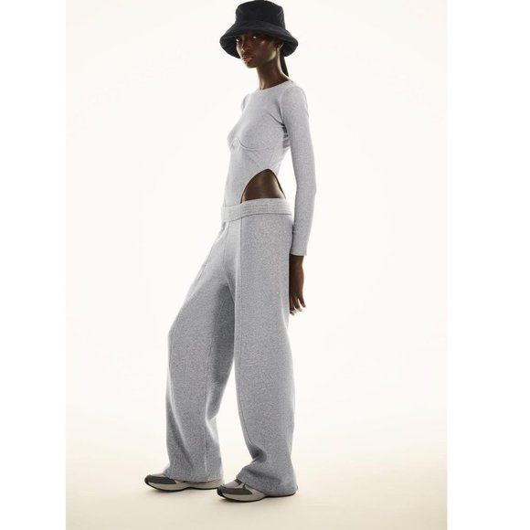 Zara Broad Plush Wide Leg Sweatpant 